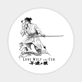 Lone wolf and cub Magnet